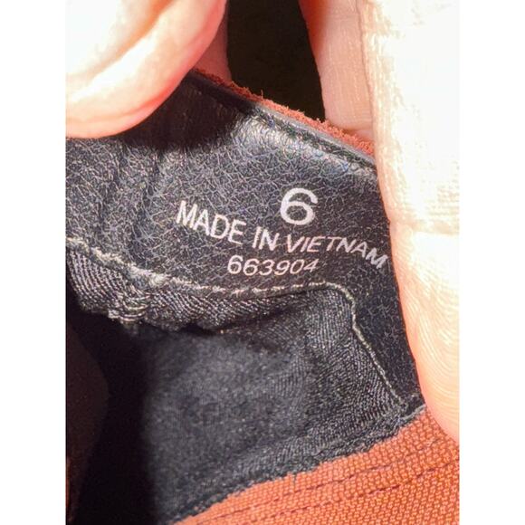 Burgundy suede pointed toe stiletto ankle boots with cowgirl design ASOS size 6 - Picture 12 of 13